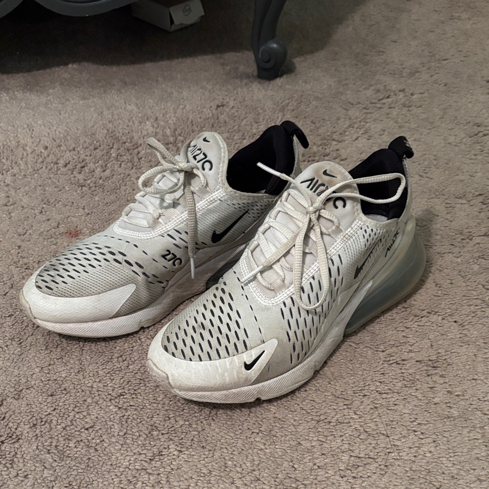 Nike Air Max 270 Cream and Black Sneakers